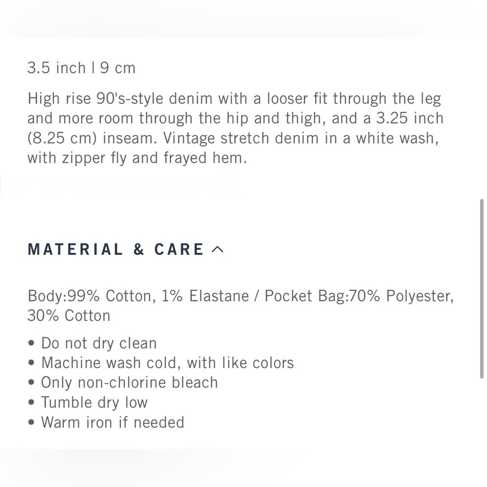 NEW A&F 90s High Rise Short - Picture 6 of 6